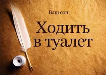 Сон сходить в туалет по маленькому